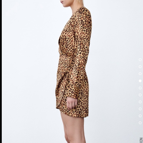 Zara satin effect print drees - Picture 4 of 9